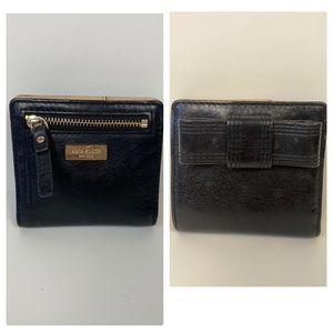 Black Kate Spade Ostrich Serenade Valencia Road Bow Wallet Bifold